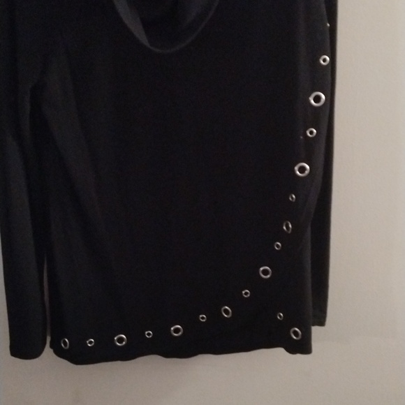 Belldini long, black, lightweight cowl neck sweater - Picture 3 of 6